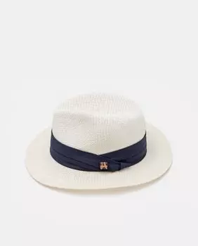 Шляпа Indiana из натуральной бумаги с темно-синей лентой Aranda