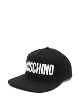 Шляпа из парусины с вышитым логотипом Moschino, черный