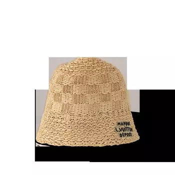 Шляпа из рафии Damier Louis Vuitton, бежевый