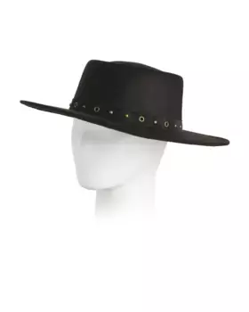 Шляпа-каноте с искусственными плоскими и жесткими полями San Diego Hat, черный