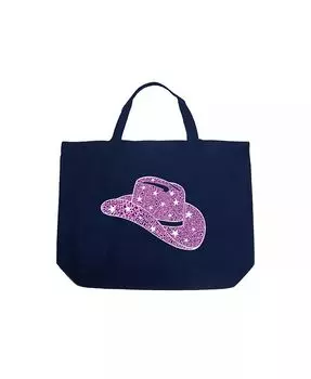Шляпа-ковбойша — большая сумка-тоут Word Art La Pop Art, синий