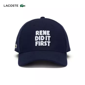 Шляпа Lacoste с буквенным узором, темно-синий