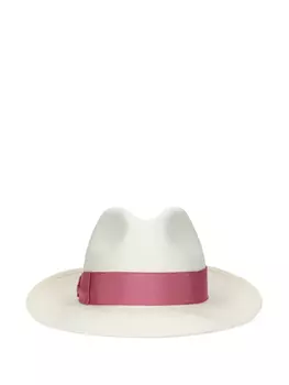 Шляпа от солнца с бантом Borsalino, белый