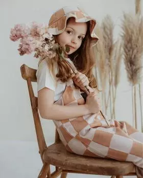 Шляпа от солнца в клетку Turtledove London, коричневый