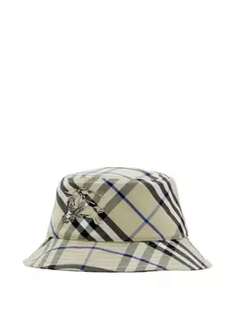 Шляпа-панама Burberry Check EKD, нейтральный цвет