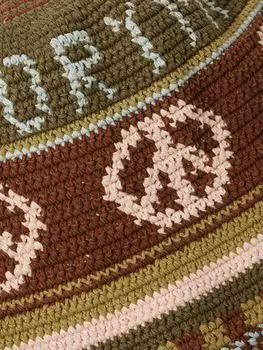 Шляпа-панама из органического хлопка, связанная крючком STORY MFG., коричневый