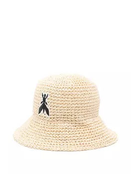 Шляпа Patrizia Pepe с вышитым логотипом, нейтральный