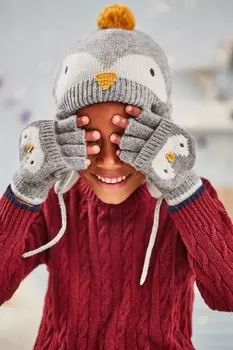 Шляпа пингвина Jojo Maman Bb, серый