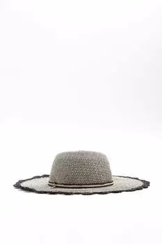 Шляпа с фестончатым краем River Island, черный