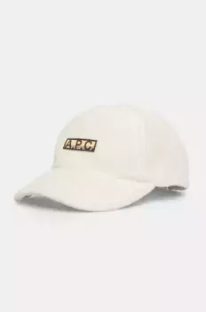 Шляпа с козырьком с добавлением хлопка charlie polaire casquette A.P.C., белый