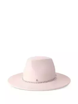 Шляпа с кристаллами Maison Michel, розовый