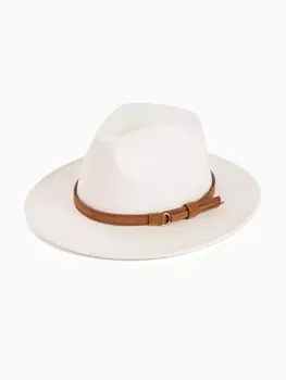 Шляпа с украшением, бежевый