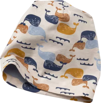 Шляпа с узором «кит» бежевый синий размер 52/53 10шт ALANA