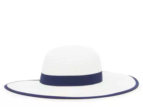 Шляпа Straw Sun Hat Vince Camuto, белый/темно-синий