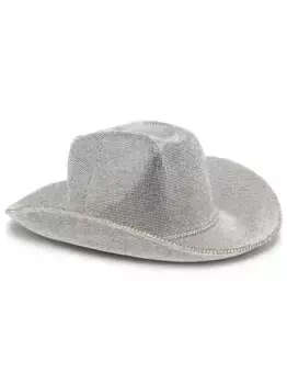 Шляпа Texas с кристаллами Philipp Plein, серебяный