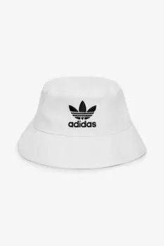 Шляпа-Ведро с трилистником Adidas Originals, белый