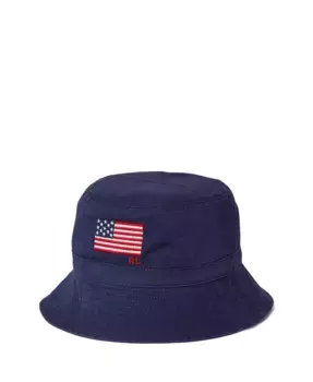 Шляпа-ведро Big Boys из флагштоковой ткани Polo Ralph Lauren, синий