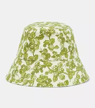 Шляпа-ведро из холщовой ткани с принтом Etro, зеленый