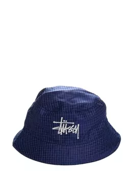 Шляпа-ведро Stssy Grid Basic, синий