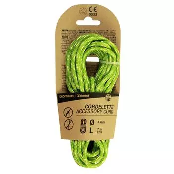 Шнур для скалолазания и альпинизма 4 мм х 7 м - зеленый Simond