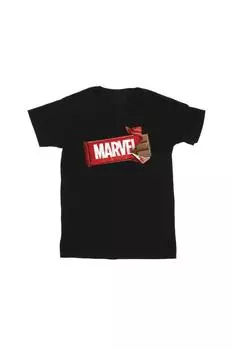 Шоколадная футболка Marvel, черный