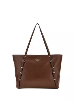 Шоколадная женская сумка через плечо Guess