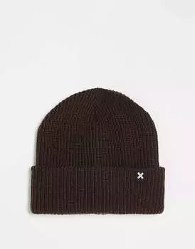 Шоколадно-коричневая шапка унисекс COLLUSION