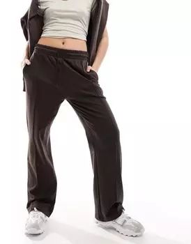 Шоколадно-коричневые широкие джоггеры New Look