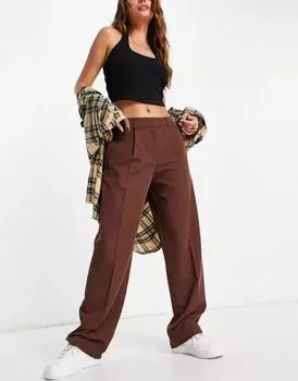 Шоколадные повседневные брюки для мальчика ASOS