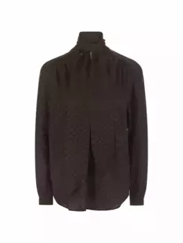 Шёлковая блузка GG Supreme Gucci, черный