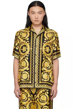 Шёлковая рубашка Barocco Versace, мультиколор