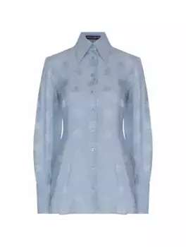 Шёлковая рубашка Dolce&Gabbana, синий