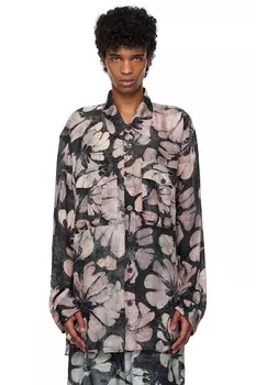 Шёлковая рубашка Dries Van Noten, розовый