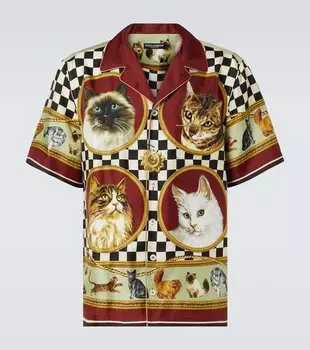 Шёлковая рубашка из твила Dolce&Gabbana, Gatti