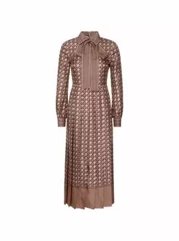 Шёлковое платье с монограммой Gucci