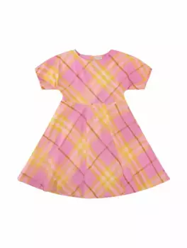 Шёлковое платье в клетку Burberry, мультиколор