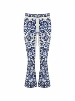 Шёлковые кюлоты с принтом Majolica Dolce&Gabbana