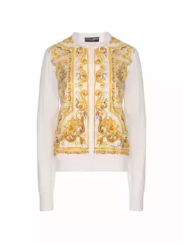 Шёлковый кардиган с принтом Dolce&Gabbana, мультиколор