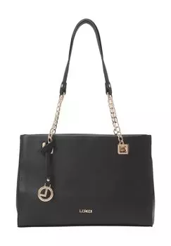 Шопер, эмблема, кулон, однотонный, для женщин L.CREDI, черный