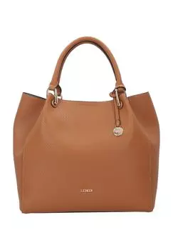 Шопер, эмблема, кулон, однотонный, для женщин L.CREDI, цвет Cognac