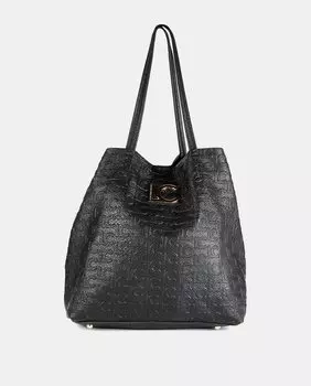 Шопер черного цвета с гравировкой монограммы Lola Casademunt, черный