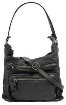 Шопер Cluty, натуральная кожа, производство Италия, черный