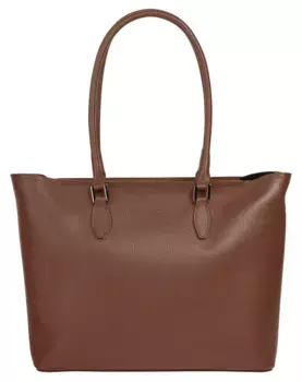 Шопер Cluty, натуральная кожа, производство Италия, коричневый
