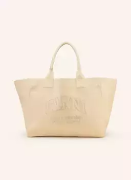 Шопер easy xxl Ganni, бежевый