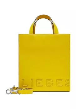 Шопер, гладкая кожа, тисненый логотип, для женщин LIEBESKIND, цвет Lemon