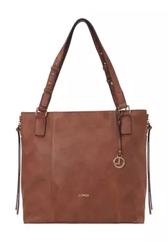 Шопер, имитация кожи, кулон, для женщин L.CREDI, цвет Cognac