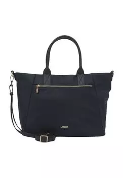 Шопер, искусственная кожа, эмблема, женский L.CREDI, цвет Marine