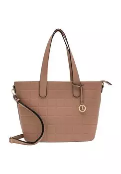 Шопер, искусственная кожа, кулон, для женщин L.CREDI, цвет Blush