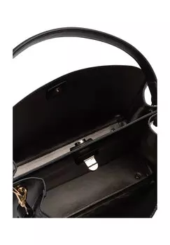 Шопер, искусственная кожа, кулон, для женщин L.CREDI, черный