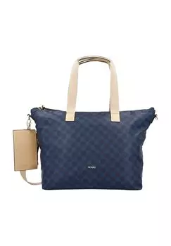 Шопер, искусственная кожа, на молнии, женский PICARD, темно-синий